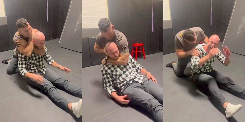 TEXAS CHOKEHOLD 'EM: UFC kovotojas užmigdė vyrą, kad padengtų pokerio