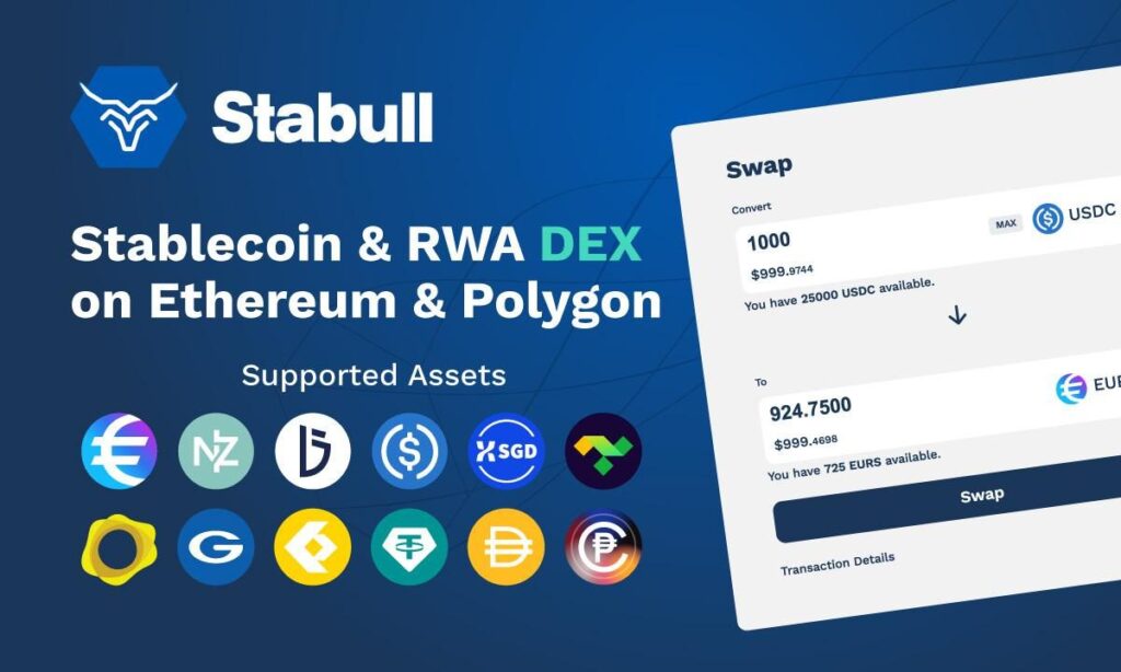 „Stabull Finance“ paleidžia „Stablecoin“ ir „Real World Assets DEX“ platformose