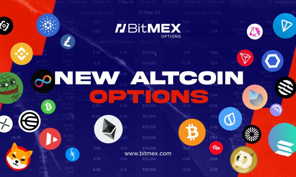 „Bitmex“ išleidžia 20 naujų „Altcoin“ parinkčių, kuriose vaizduojama LTC, SUI,